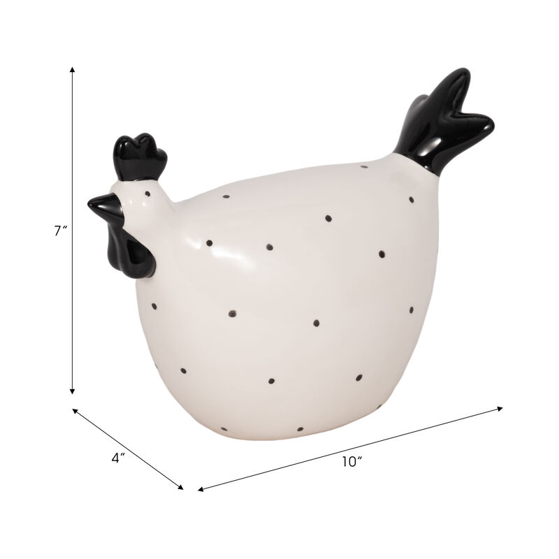 Dotted Rooster Figurine