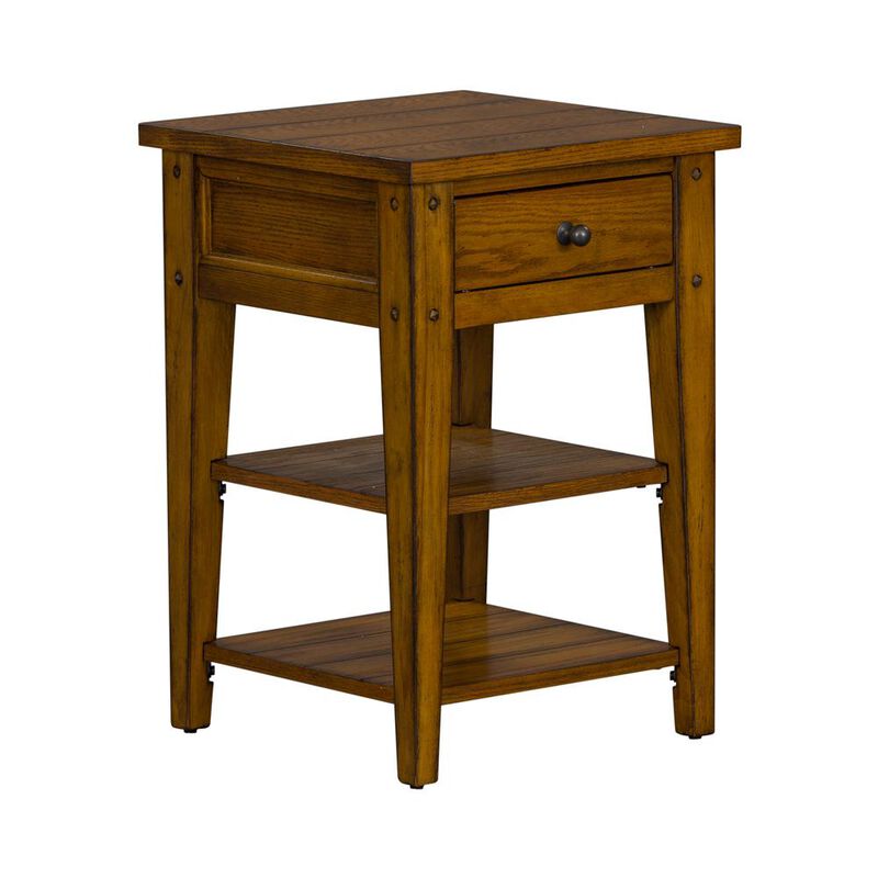 Lake House Rustic Plank-Top End Table image number 2