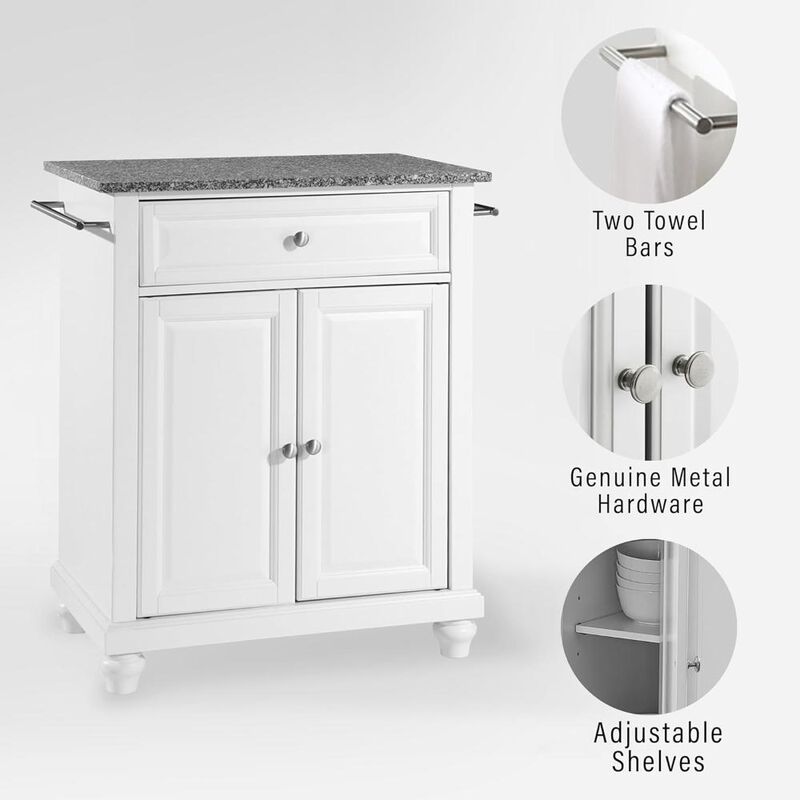 Cambridge Granite Top Portable Kitchen Island/Cart