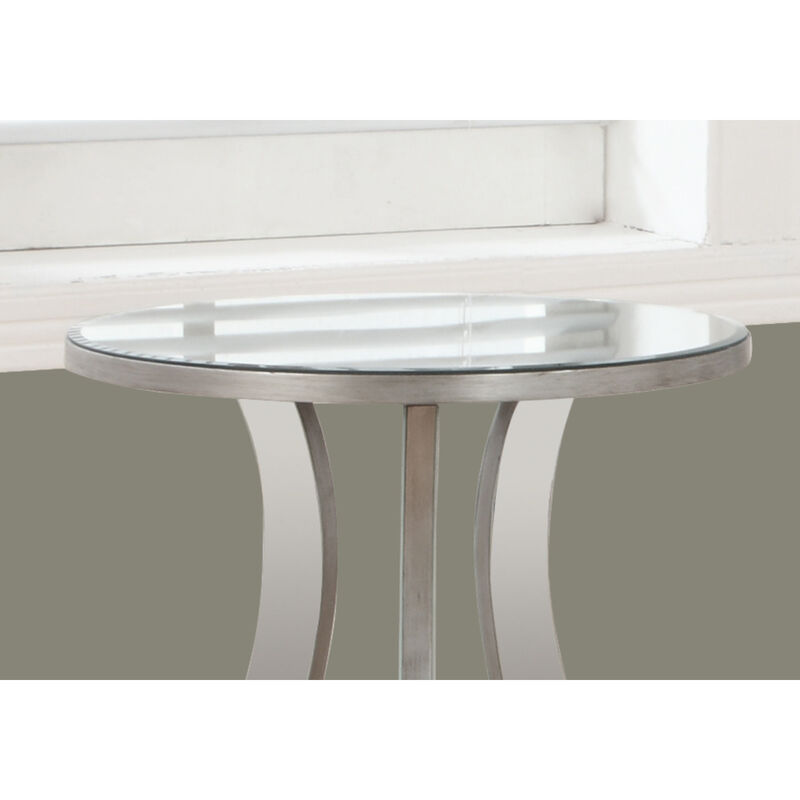 Scandinavian-Inspired Round End Table &ndash; Smooth Wood Finish with Stable Frame image number 4