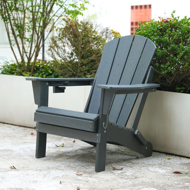 Hivvago Adirondack Chair with Dual Cup Holders image number 1