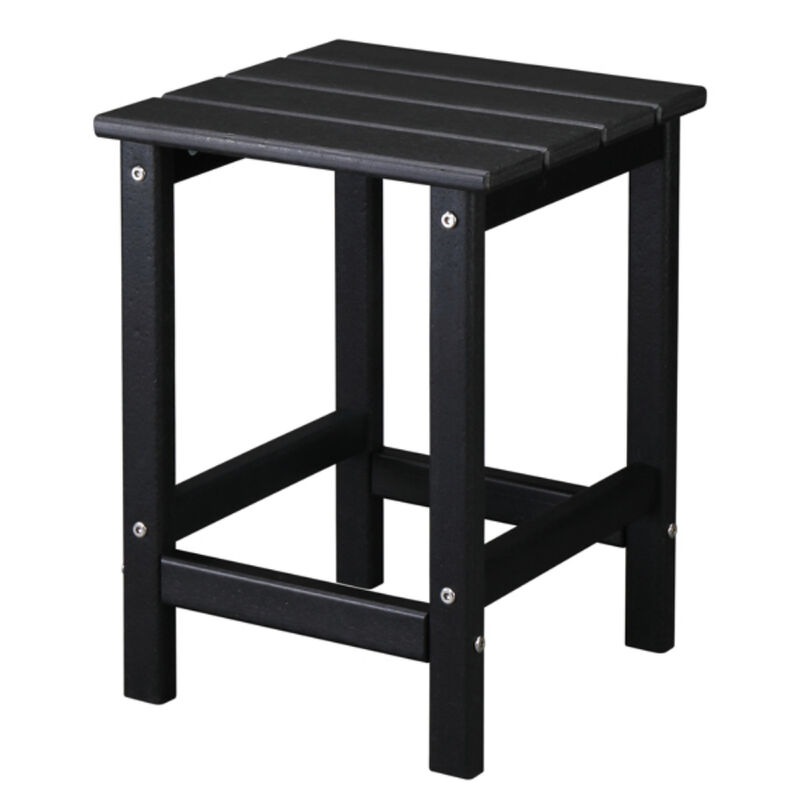 HDPE Square Side Table with Single Layer Design for Home or Garden