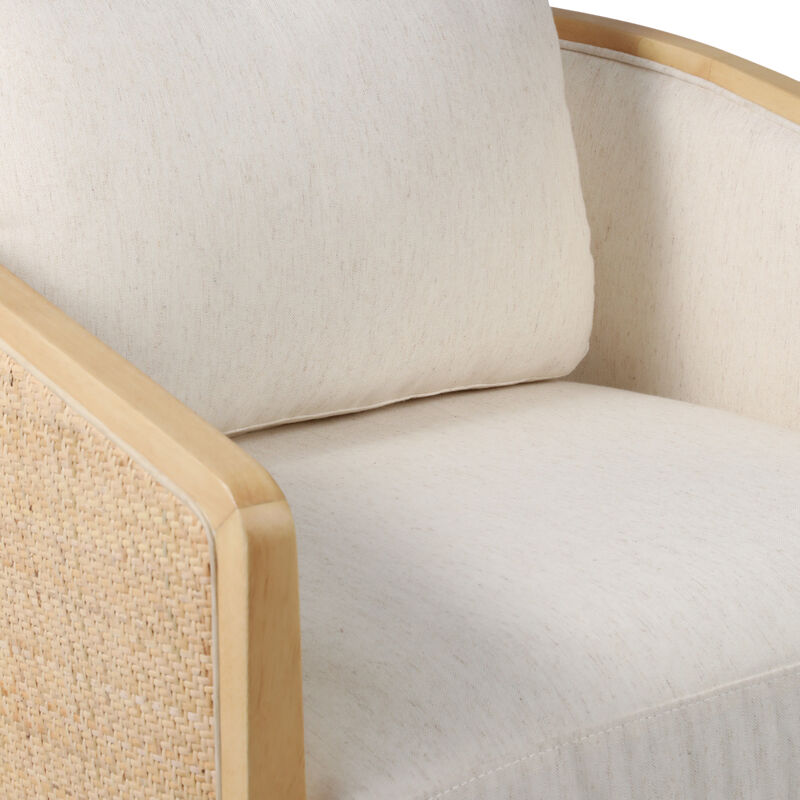Rounded Cane Back Swivel Chair image number 3