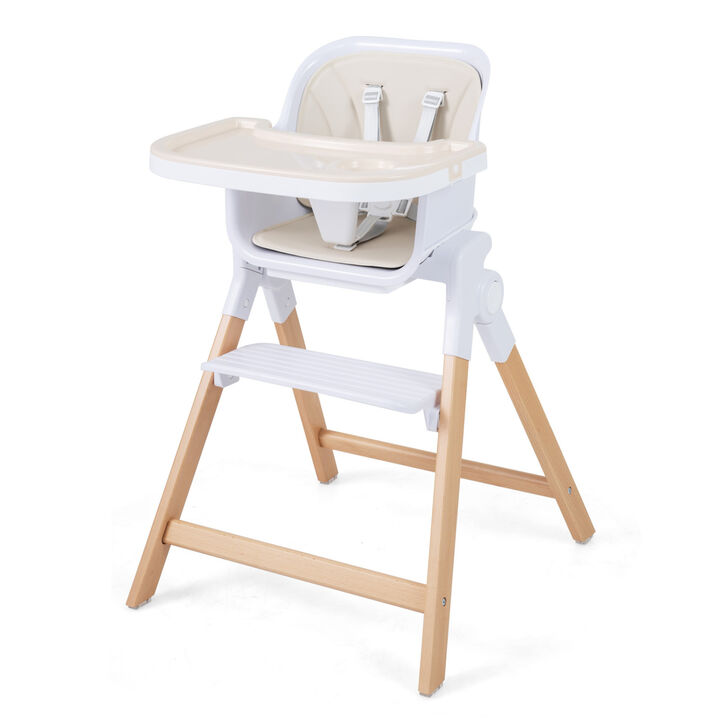 4-in-1 Baby High Chair with Removable Adjustable Feeding Tray