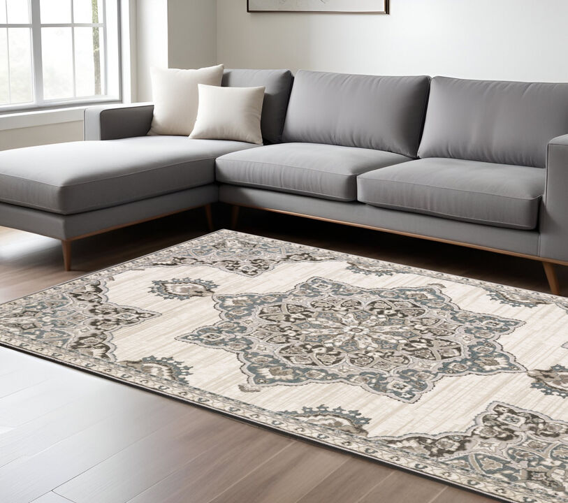 HomeRoots Medallion Area Rug