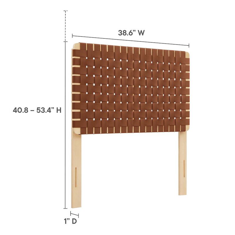 Sparta Weave Vegan Leather Twin Headboard image number 3
