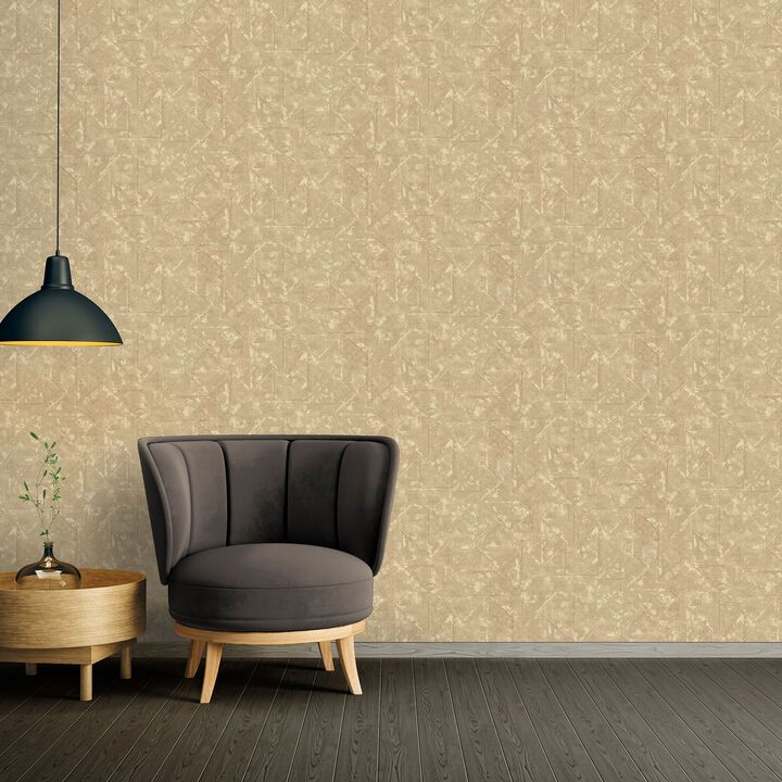 Absolutely Chic Distressed Geometric Texture Beige Wallpaper AC60030