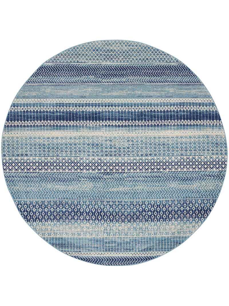 Passion PSN26 Navy/Blue 8' x Round Rug image number 0