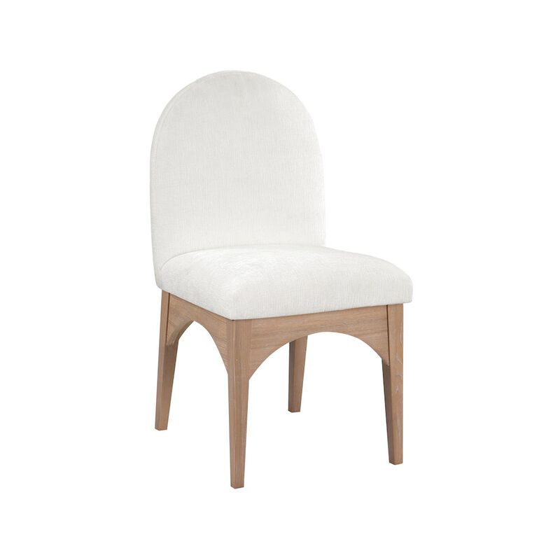Meridian Furniture Waldorf Cream Chenille Fabric Dining Chair