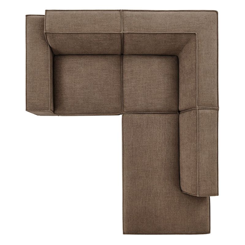 Restore 3-Piece Performance Fabric Upholstered Modular L-Shaped Sectional Sofa image number 6