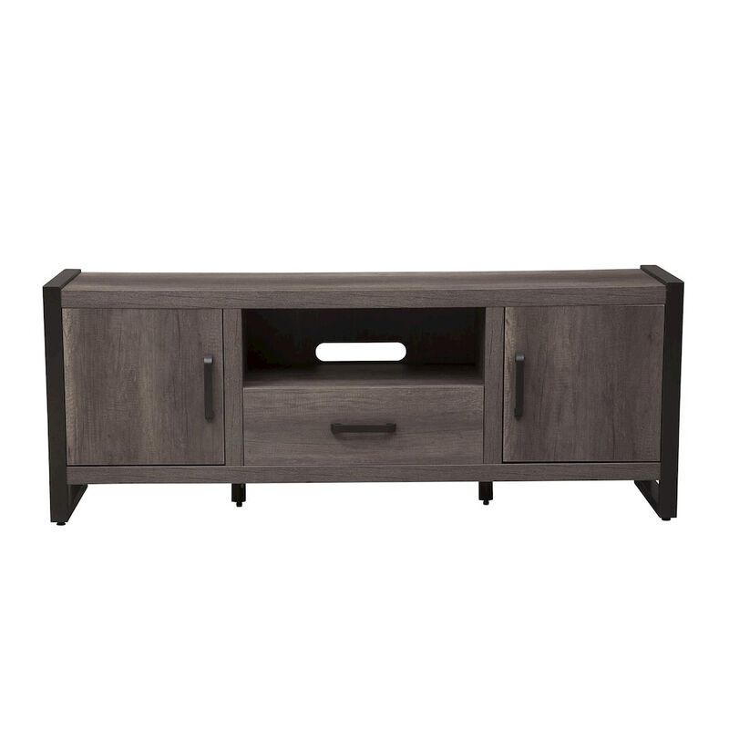 Liberty Furniture Tanners Creek Entertainment Center w Piers in Graystone image number 0