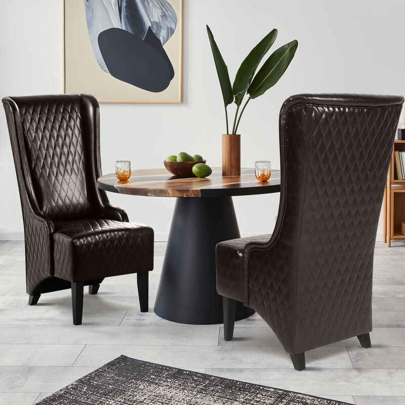 Montzi  Faux Leather Accent Chair image number 3