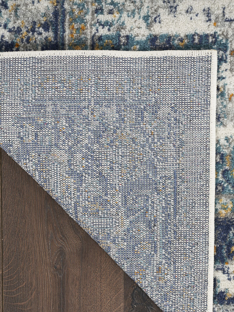 Passion PSN03 Ivory/Gray/Blue 5'3" x 7'3" Rug image number 1