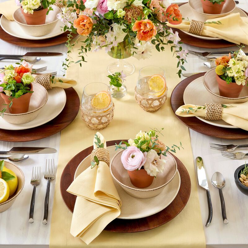 Solino Home Fete 100% Linen Table Runner &ndash; Handcrafted, Machine Washable, Perfect for Holiday and Everyday Dining