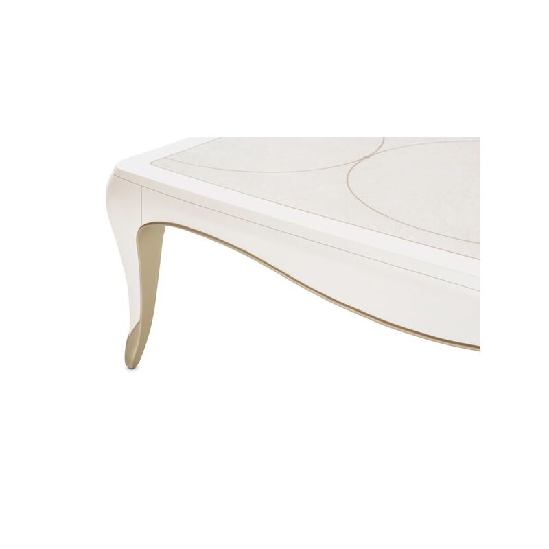White and Wood Coffee Table &ndash; Rectangular Table for Living Room D&eacute;cor image number 7