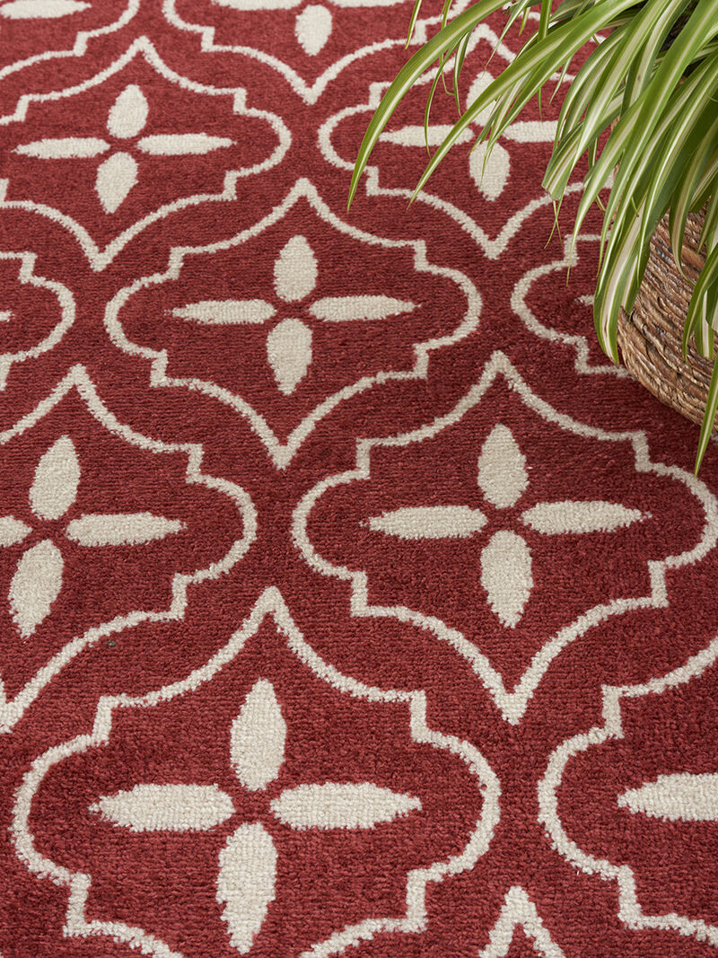 Nourison Essentials NRE04 Brick/Ivory 6' x 9' Rug