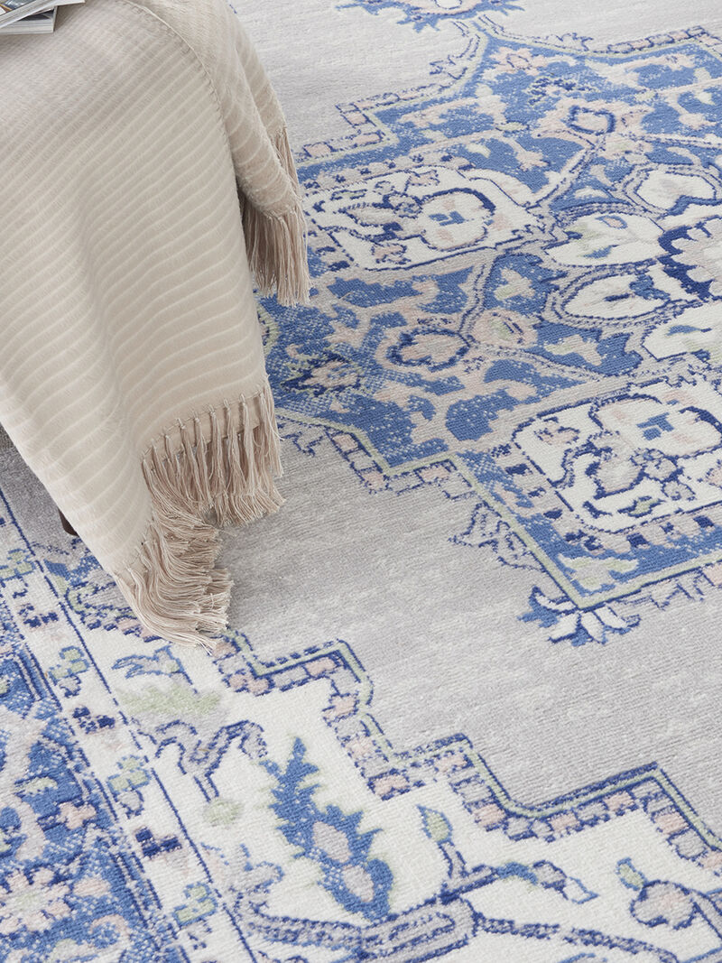 Whimsicle WHS03 Gray/Blue 8' x 10' Rug