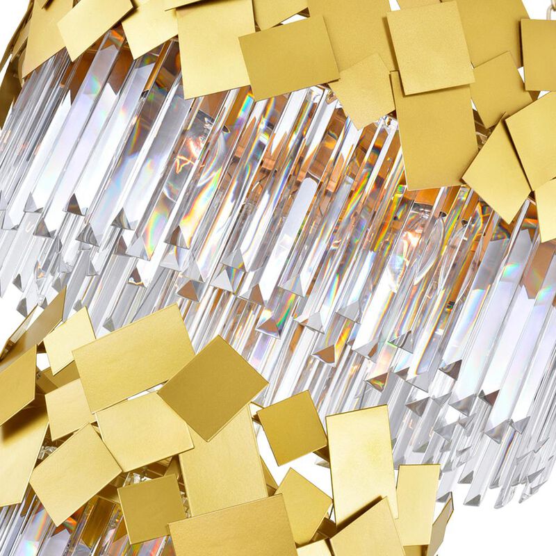 CWI Lighting Panache 10 Light Down Chandelier With Medallion Gold Finish