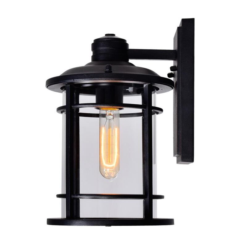 Belmont 1 Light Outdoor Black Wall Lantern