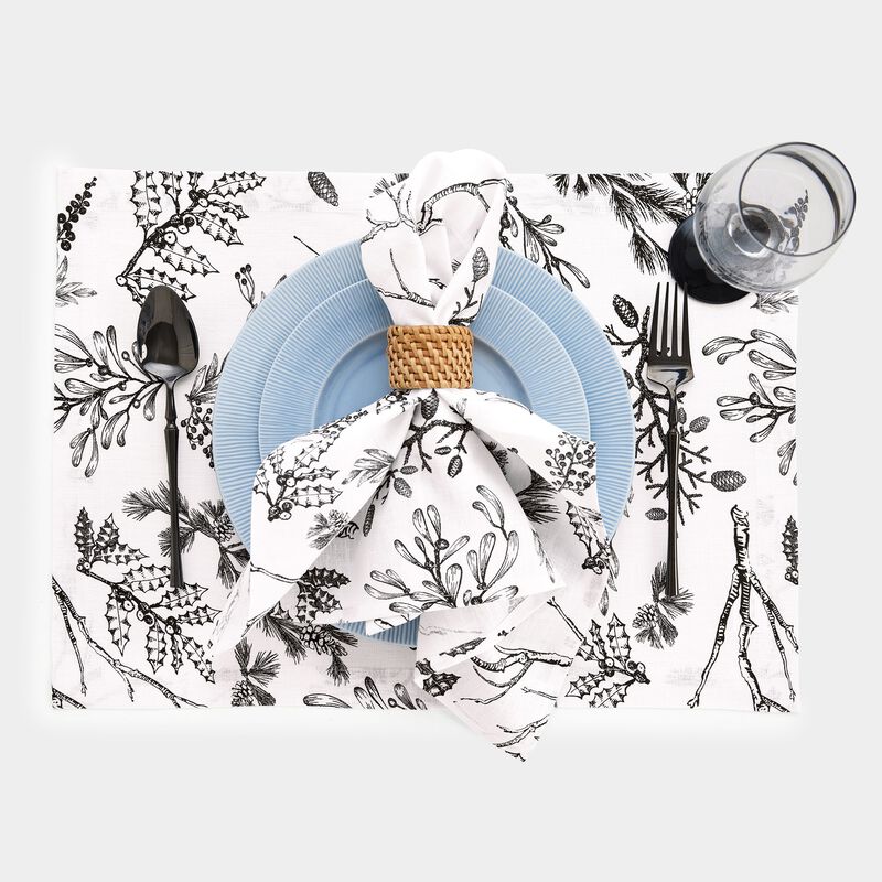 Linen Dinner Napkins - Winter Forest image number 2