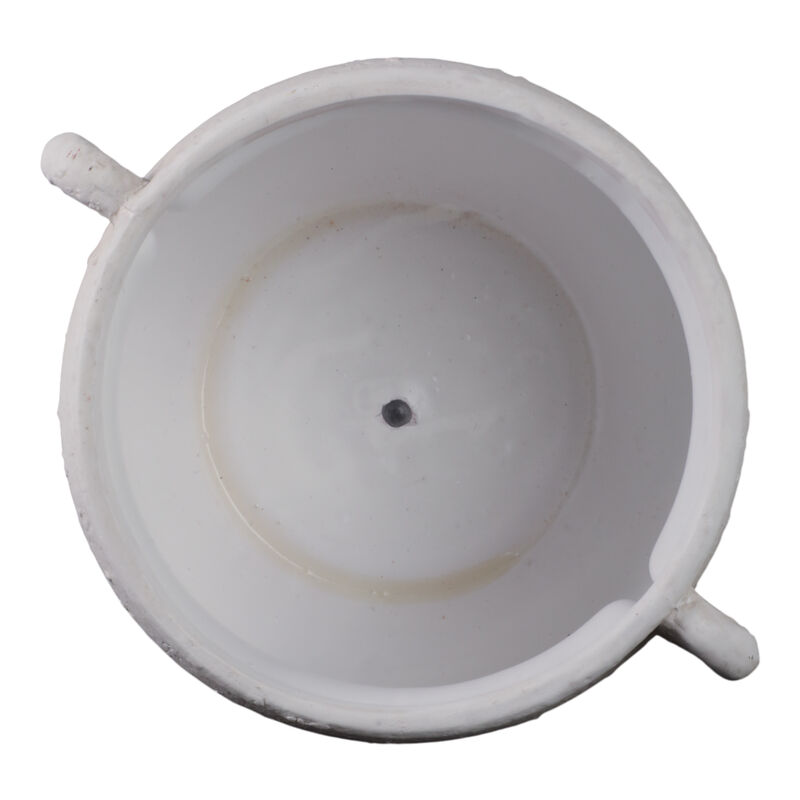 10" Textured Stoneware Jug Planter, White image number 5