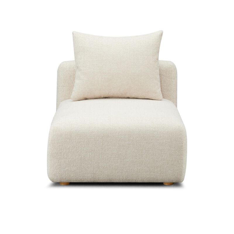 Casafoyer Hangover Cream Heavy Textured Fabric Modular Armless Chair image number 2