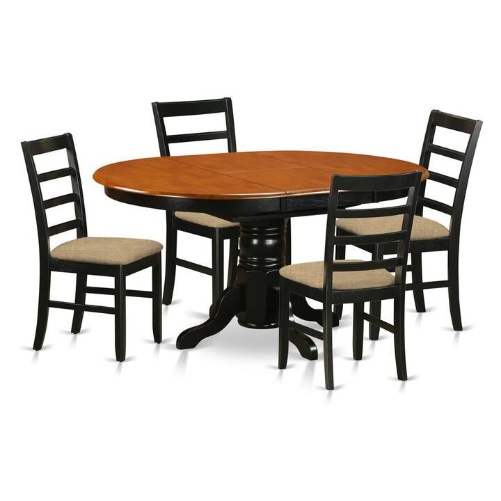 Dining set - 5 Pcs with 4 Wooden Chairs