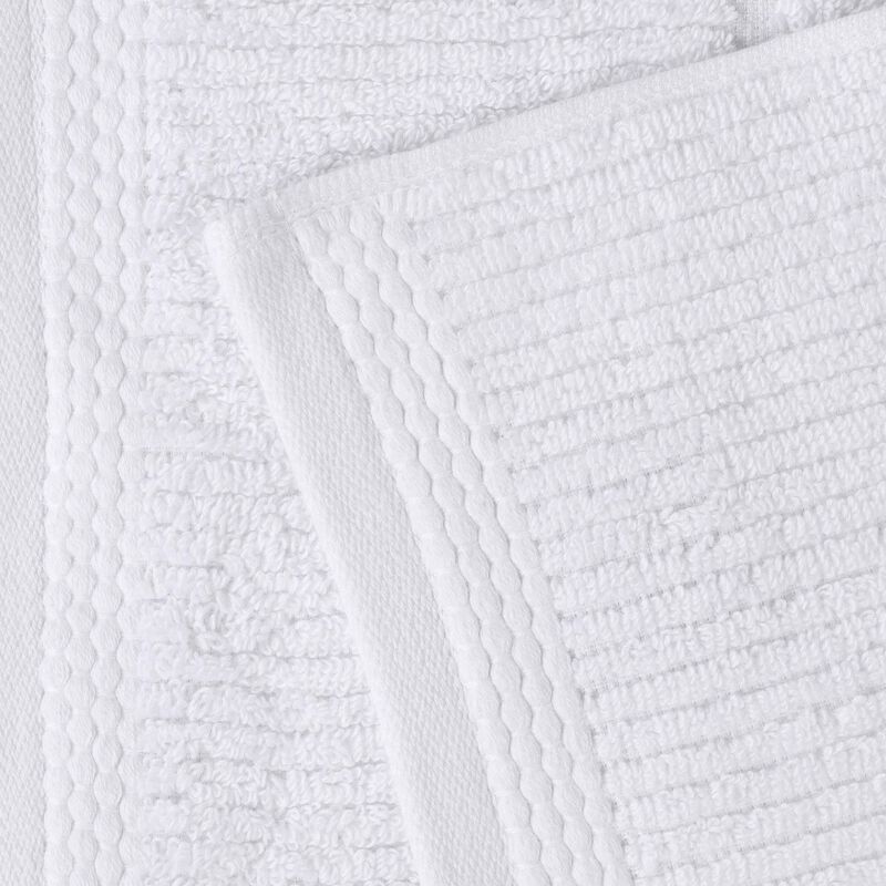 Solid Ribbed Viscose Cotton Blend Towel Set for Everyday Use image number 4