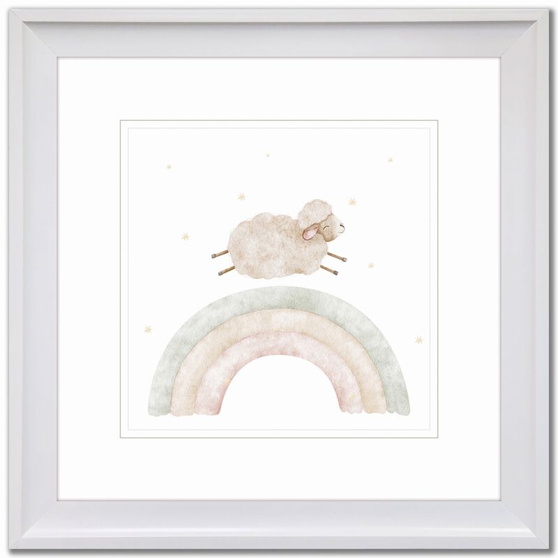 Sheep with Stars And Rainbow