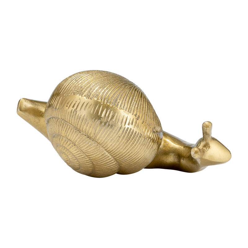 7"l Metal, Deco Snail, Gold image number 5