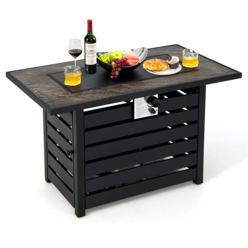 Hivvago 42 Inch 50000 BTU Propane Fire Pit Table with Ore Powder Surface