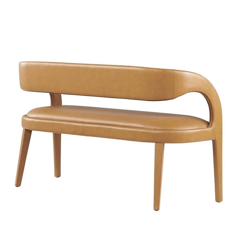 Modway Pinnacle Vegan Leather Accent Bench in Tan image number 5