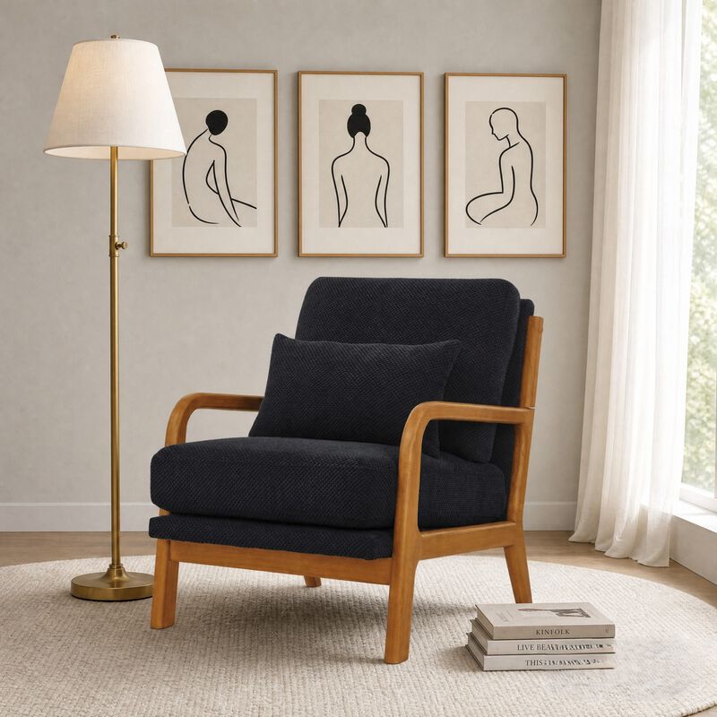 Zitrig Wooden Lounge Chair image number 3