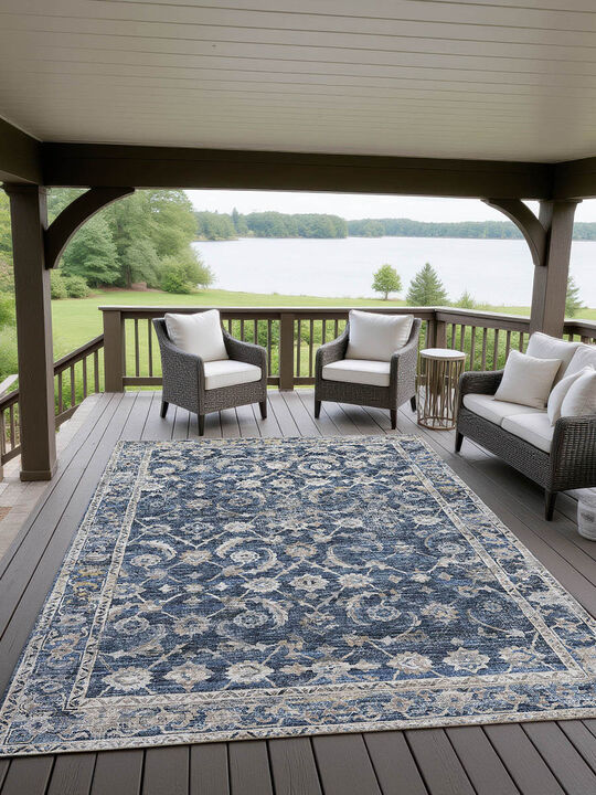 Jericho JC4 Navy 10' x 14' Rug