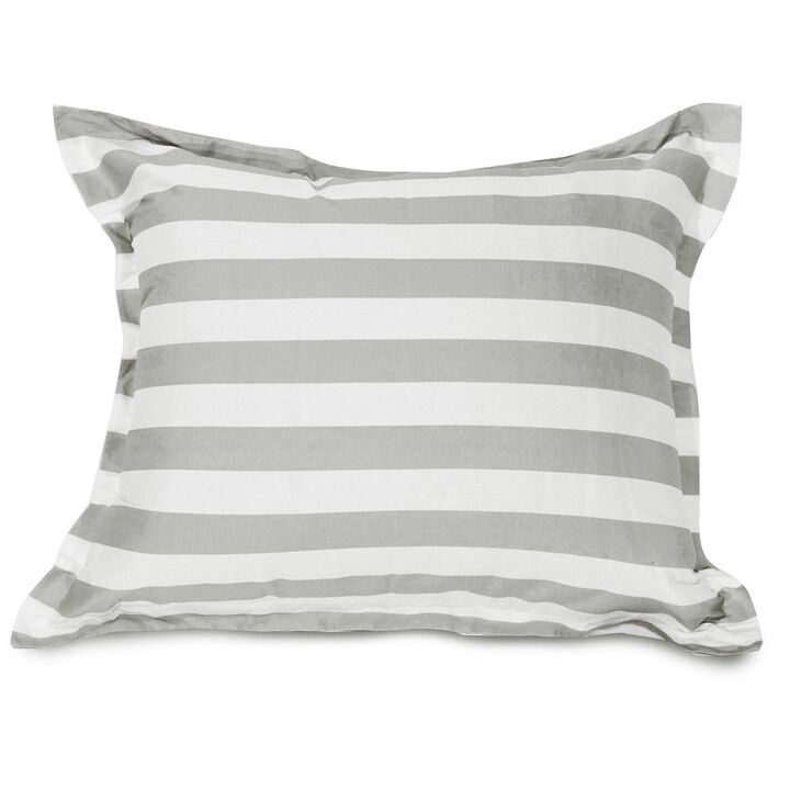 Majestic Home Goods Floor Pillow Vertical Stripe Gray