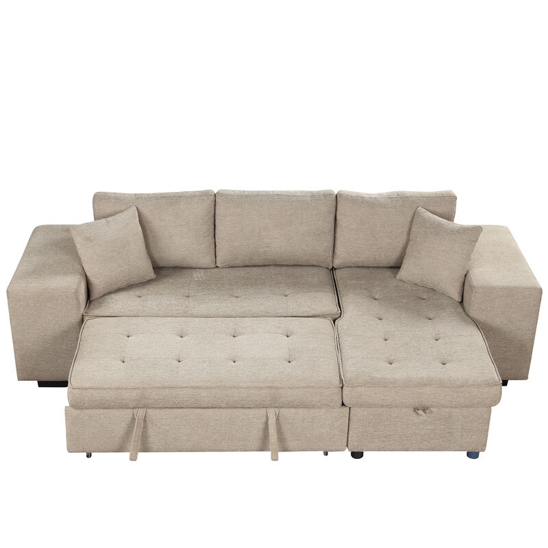 Merax Modern L-Shape 3 Seat Reversible Sectional Sofa