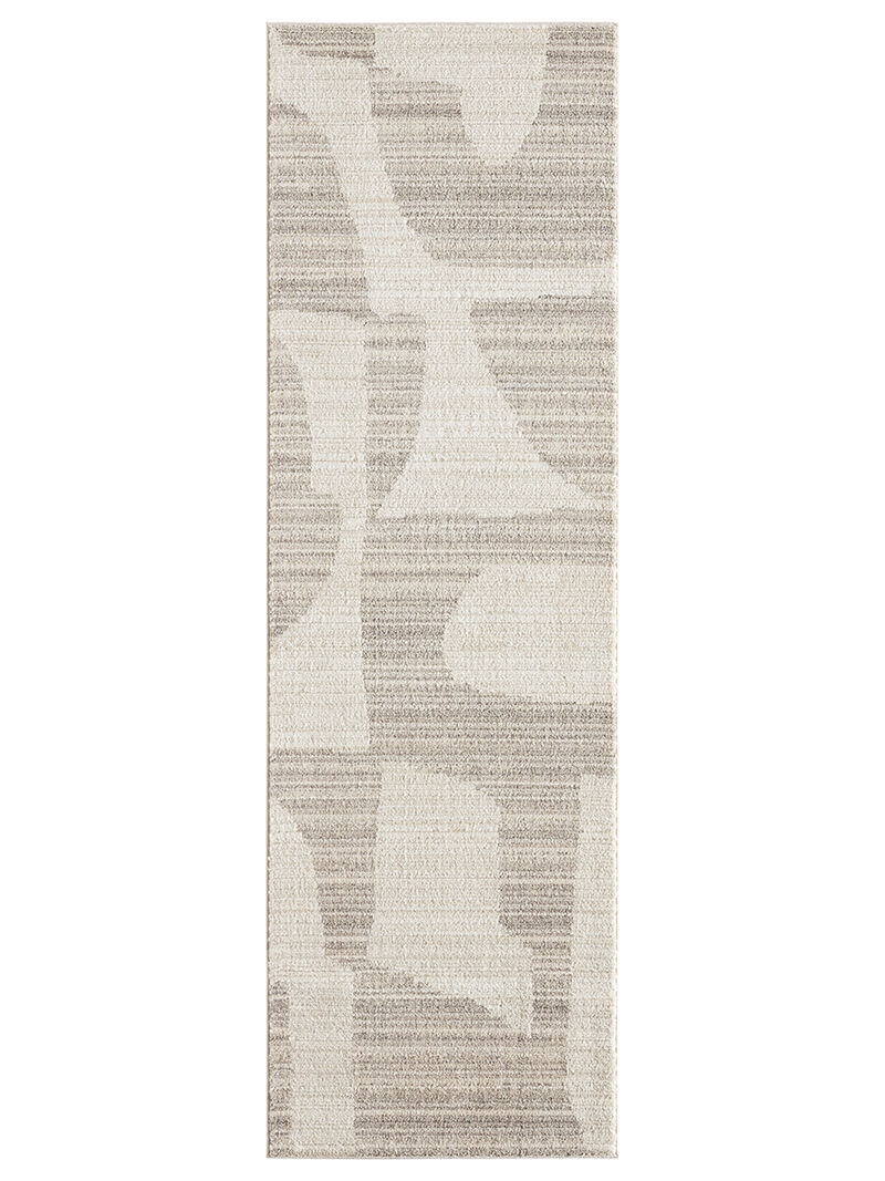 Eva Tremaine Tan/Taupe 2'6" x 8' Runner Rug image number 0