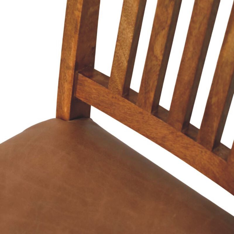 Leather Slatted Dining Chair image number 4