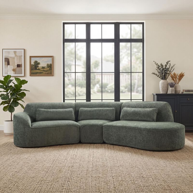 Jexfok curved Sectional Sofa image number 2