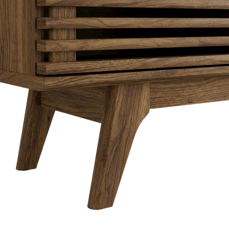 Brown Wood TV Console with Spacious Surface and Modern Design image number 6