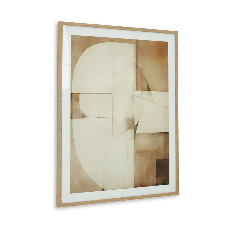 Cril Wall Art, 30x40, Acrylic Front, Framed Brown, Tan, White Print image number 0