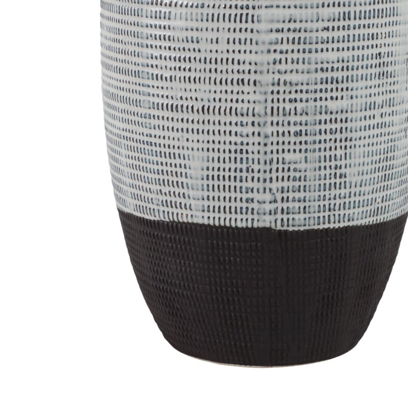 22x9" Textured Bottom Vase, Grey image number 4
