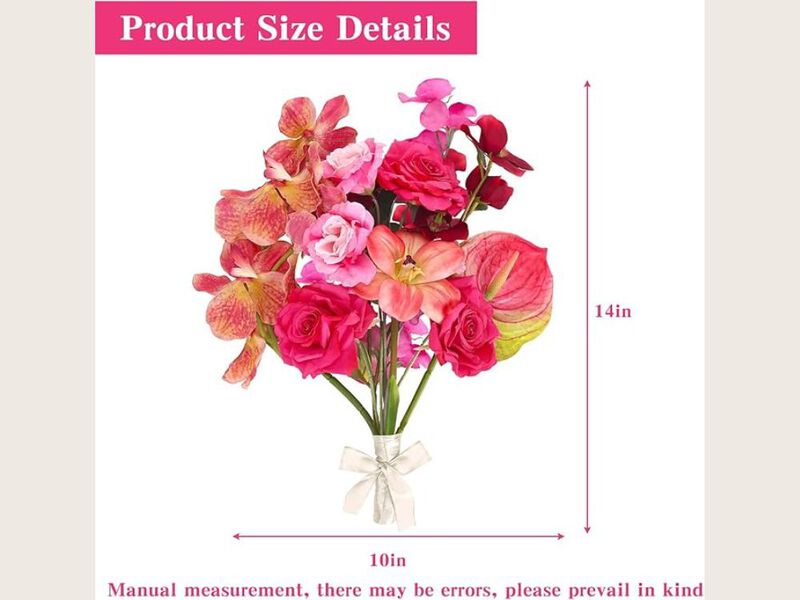 Pink Artificial Flowers Vase Filler Silk Wedding Bouquets Flower image number 2