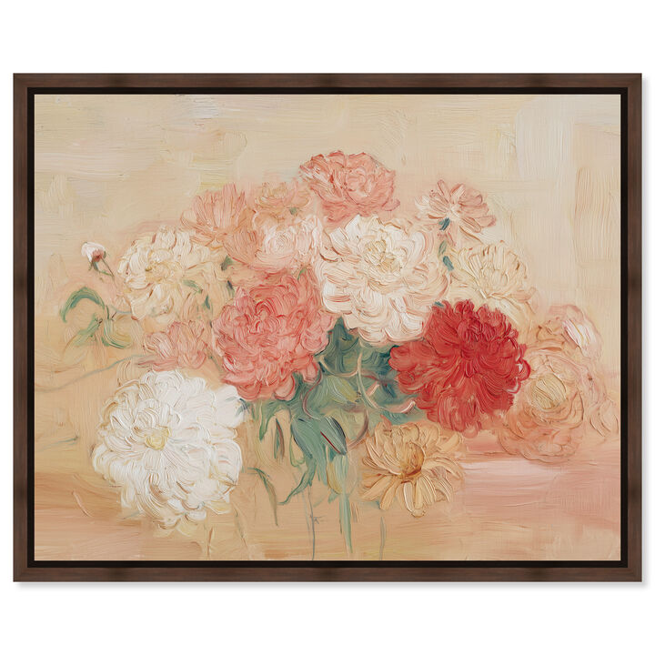 Velvet Peonies I Floral and Botanical Canvas Print by Art Remedy