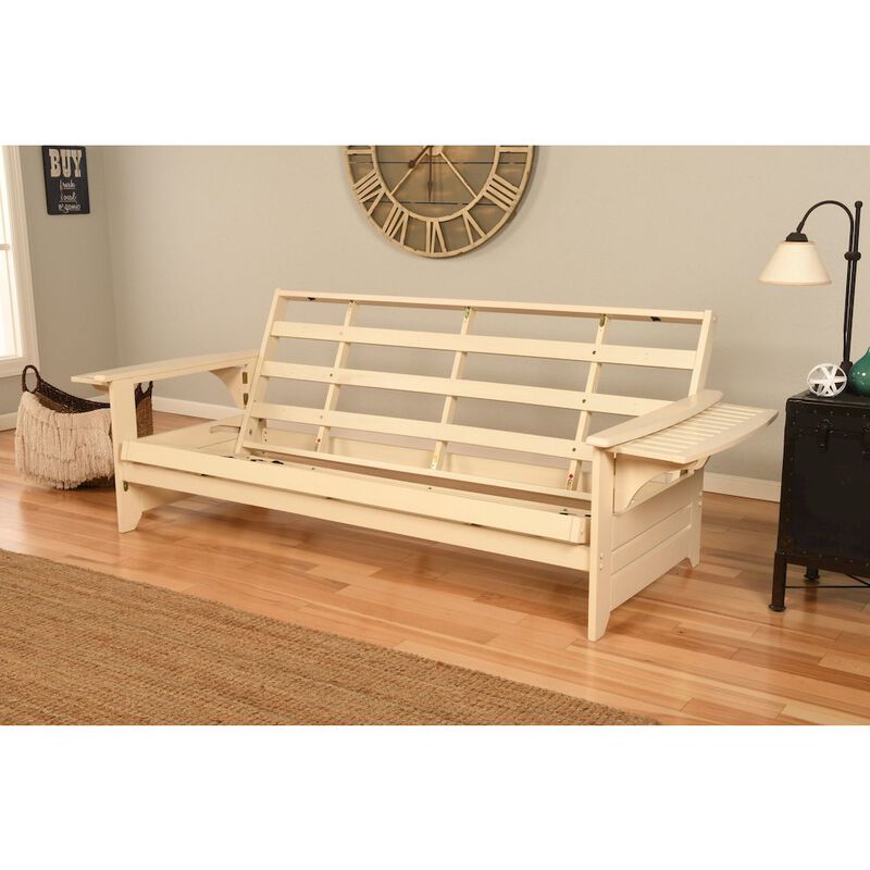 Phoenix Frame-Antique White Finish-Linen Aqua Mattress image number 2