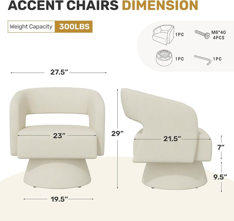 Modern Accent Chair Armchair for Living Room Bedroom Single Sofa Lounge Seating image number 7