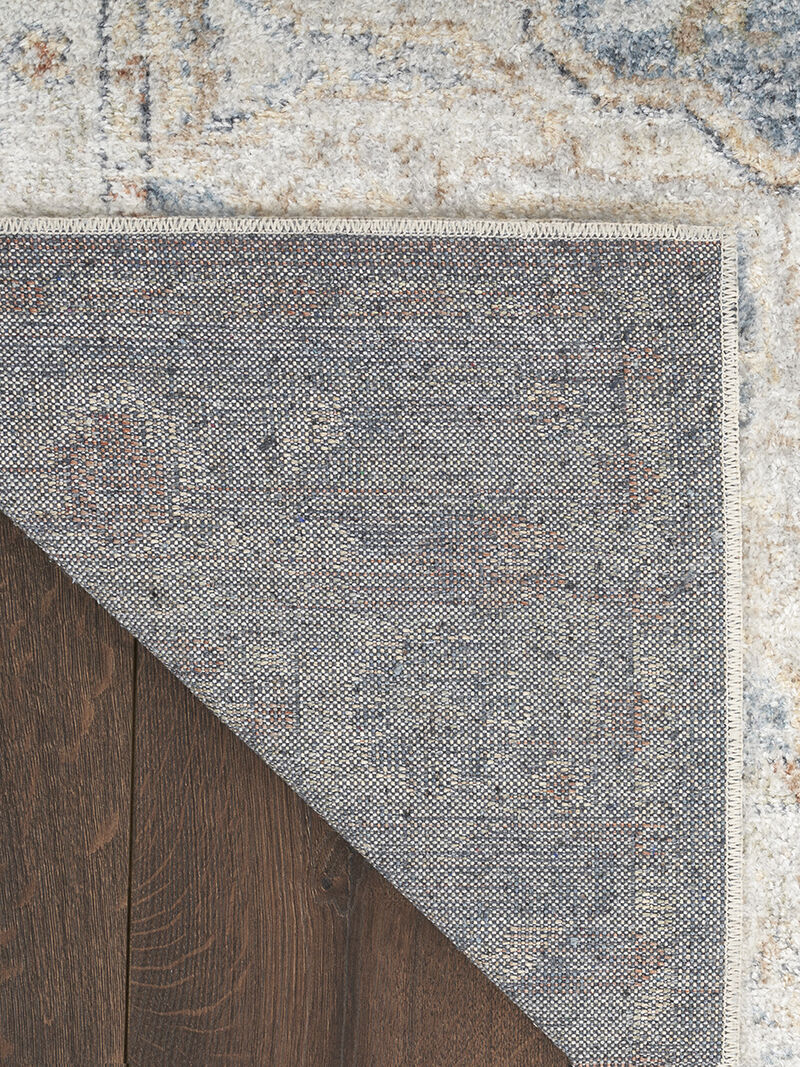 Astra Machine Washable ASW12 Denim/Multicolor 2'2" x 8' Rug