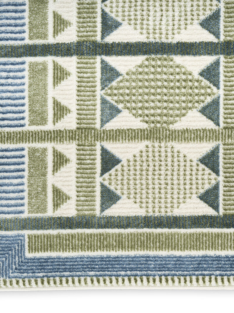 Nordic NRC06 Green/Blue 2' x 6' Rug