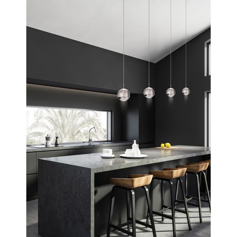 Perrier 1 Light Down Mini Pendant With Chrome Finish