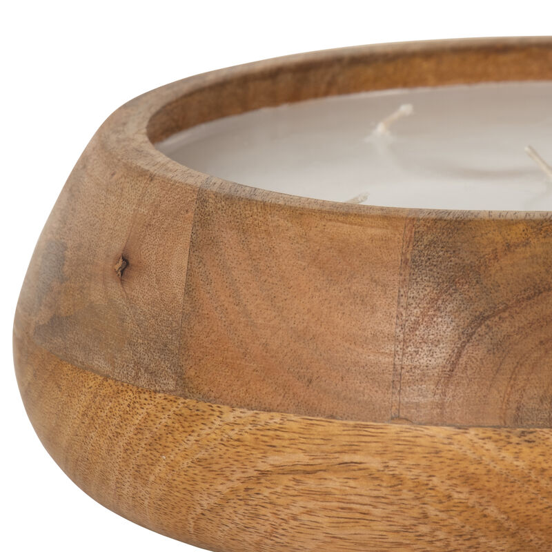 Vanilla Wood Bowl Candle image number 2